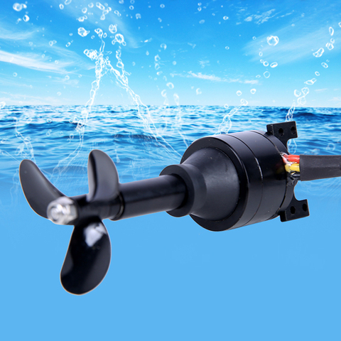 12V 24V подводный двигатель Водонепроницаемый мотор В комплект входят 3 лезвия углеродное волокно вращение по часовой стрелке и против Propeller н... ► Фото 1/6