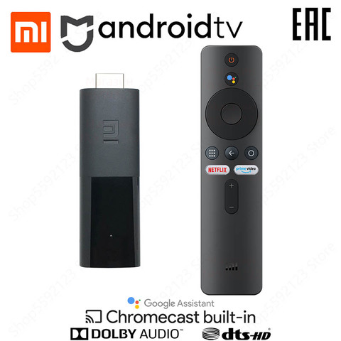 ТВ-приставка Xiaomi Mi TV Stick, Android TV 9,0, четырехъядерный процессор 2K HDR Dolby DTS HD, Двойное декодирование, 1 ГБ ОЗУ, 8 Гб ПЗУ, Google Assistant ► Фото 1/6