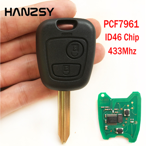 2 кнопки дистанционный ключ 433 МГц для Citroen Saxo Picasso Xsara Berlingo Полный Автомобильный ключ с чипом ID46 PCF7961 SX9 лезвие ► Фото 1/6