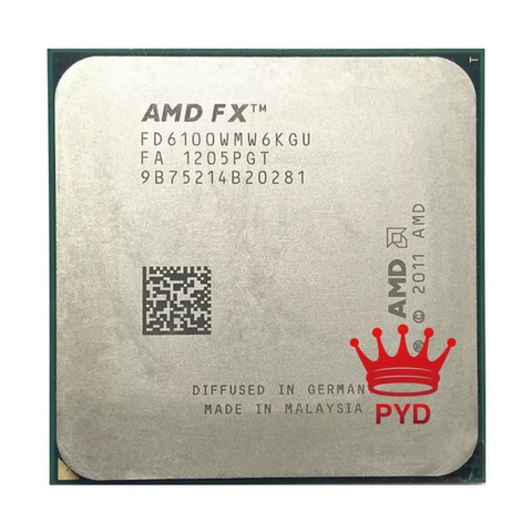 Процессор AMD FX Series для настольного компьютера, центральный процессор для компьютера, 6 ядер, AM3, 3,3 ГГц, FX6100 ► Фото 1/3