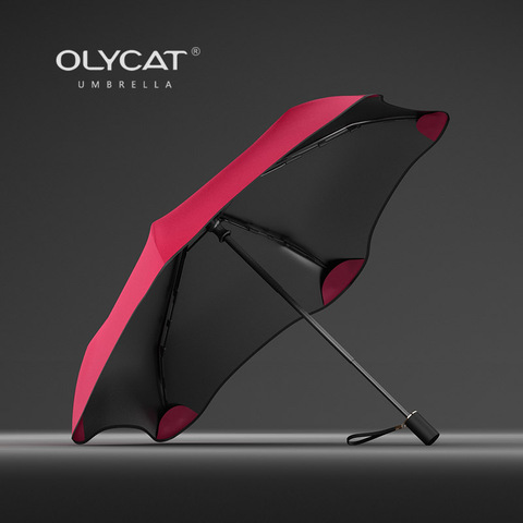 Складной зонт OLYCAT, креативный детский зонт от дождя и солнца, ветрозащитный Прозрачный Алюминиевый Зонт 6 к, UPF50 + ► Фото 1/6