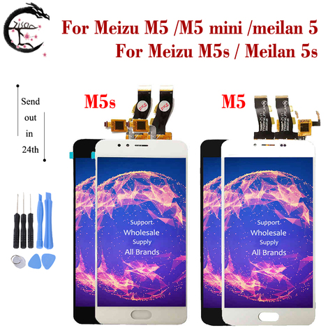 ЖК-дисплей для Meizu M5 M5s LCD M5 mini M5mini дисплей кодирующий преобразователь сенсорного экрана в сборе Meilan 5 M611A M611H M611D дисплей Meilan 5s LCD ► Фото 1/6