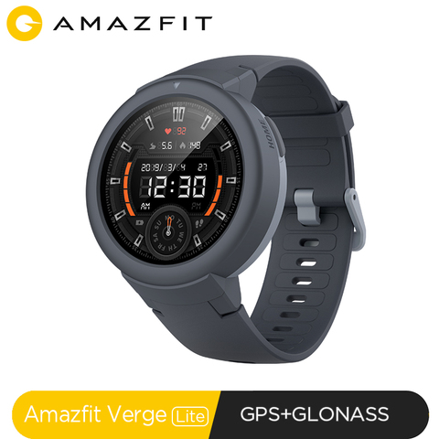 Быстрая доставка корабль глобальной Amazfit грани Lite Smartwatch IP68 Reloj inteligente GPS ГЛОНАСС экран AMOLED для Android iOS ► Фото 1/5