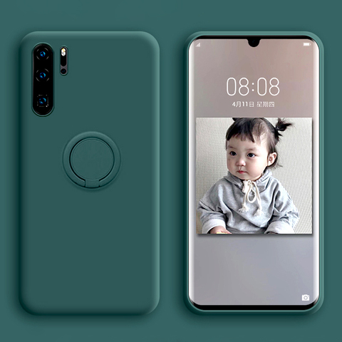 Мягкие силиконовые чехлы с кольцами для Huawei P30 Lite Pro P20 Mate 20 P30Lite Nova 3 3i, подставка для телефона, держатель, силиконовые чехлы p 20 30 ► Фото 1/6