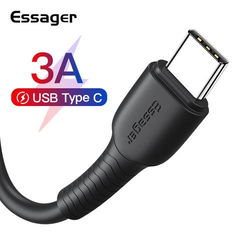 Essager кабель с разъемом USB Type-C для Samsung S20 Xiaomi mi 11 Huawei P40 Pro для быстрой зарядки на борту самолета Type-C USB-C зарядного устройства Type C USBC жила провода для передачи данных Шнур ► Фото 1/6