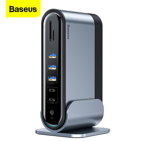 Baseus 17 в 1 USB C HUB Type C to Multi HDMI RJ45 VGA USB 3,0 PD адаптер питания док-станция для MacBook Pro ноутбука USB-C Hub ► Фото 1/6