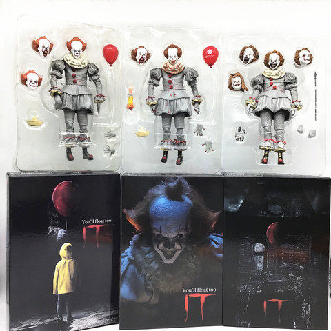 Экшн-фигурка NECA Stephen King It Pennywise Joker, Коллекционная модель, игрушки, Хэллоуин, ужас, подарок, 18 см ► Фото 1/6