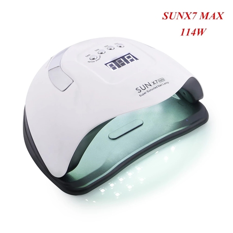 SUN X7 MAX УФ светодиодный Сушилка для ногтей 114 Вт лампа для отверждения гель-лака с датчиком движения ЖК-дисплей быстросохнущая УФ-лампа для ногтей инструмент для маникюра ► Фото 1/6