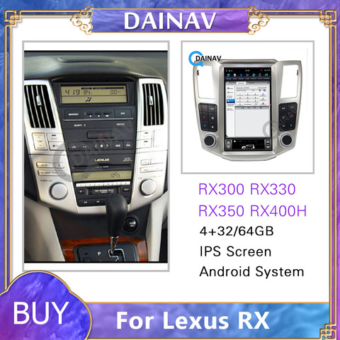 Tesla стиль Android автомобильный DVD видео плеер GPS навигация для Lexus RX RX300 RX330 RX350 RX400H радио магнитофон головное устройство ► Фото 1/6