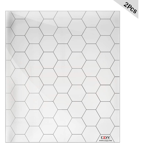 Акриловые игровой коврик 1-дюймовыечистые этикетки пробки Шестигранная сетка наложения комплект из 2 предметов, 7 
