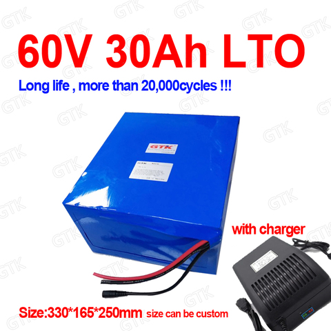 LTO 60V 30AH аккумулятор из лития и титана BMS 25s LTO для 8000W вилочный погрузчик велосипед Скутер велосипед bakfiets AVG + 5A зарядное устройство ► Фото 1/3