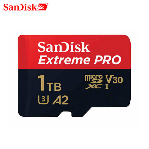 Карта памяти SanDisk Extreme Pro micro sd 64 Гб 128 ГБ ТБ 512G class 10 cartao de memoria U3 A2 V30 1 ТБ tf flash Card для gopro ► Фото 1/6
