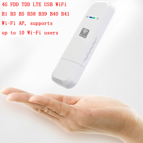 4G USB Wi-Fi модем FDD TDD LTE 4G Wi-Fi роутер Беспроводная USB Сетевая точка доступа донгл с SIM-картой PK huawei E8372 ► Фото 1/4