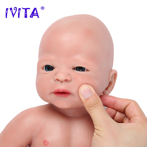 IVITA WB1511 56 см 5 кг силиконовые куклы для полного тела куклы для возрождения с открытым глазом Реалистичная кукла для новорожденных с одеждой п... ► Фото 1/6