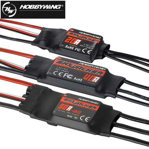 RC ESC,1 шт. Hobbywing Skywalker 15A/20A/30A/40A/50A/60A/80A контроллер скорости с UBEC для RC FPV квадрокоптера ► Фото 1/6