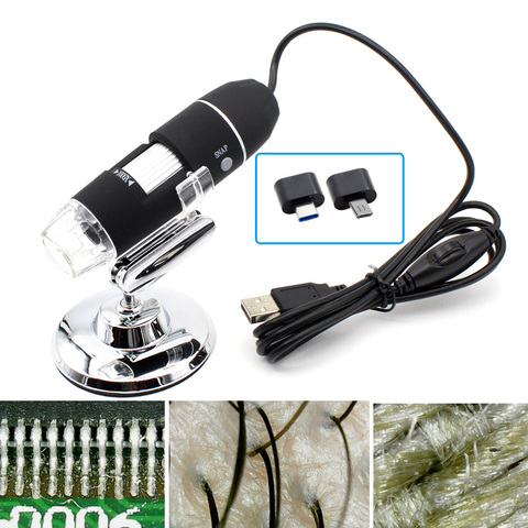 1000x / 1600x светодиодный USB цифровой микроскоп Эндоскоп камера микроскоп для фотографирования искусственных волос кожи коллекция монет ZM56 ► Фото 1/6