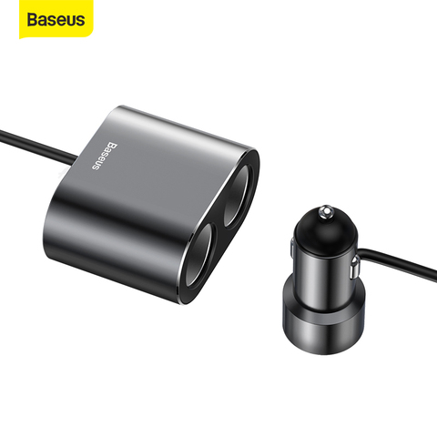 Автомобильное зарядное устройство Baseus Dual USB 3.1A, больше зарядных портов, гнезда для сигарет, разветвитель 100 Вт, быстрое зарядное устройство д... ► Фото 1/6