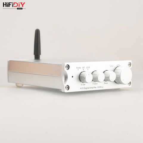 HIFIDIY LIVE A10 HiFi 2,0 полный цифровой аудио усилитель мощности 100 Вт Bluetooth 5,0 независимое декодирование USB Интерфейс Dual TPA3116 ► Фото 1/6