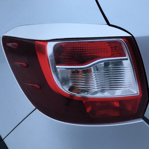 Хромированные накладки на задние фонари из нержавеющей стали для Renault Sandero Stepway 2 Рено Сандеро Степвей II 2014 2015 2016 2017 2022 года ► Фото 1/1