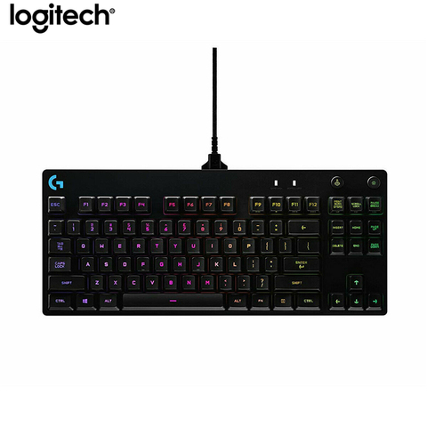 Игровая клавиатура Logitech G Pro X LIGHTSYNC RGB, механическая эргономичная клавиатура с RGB подсветкой, игровая клавиатура с синей кистевой раскладкой ► Фото 1/6