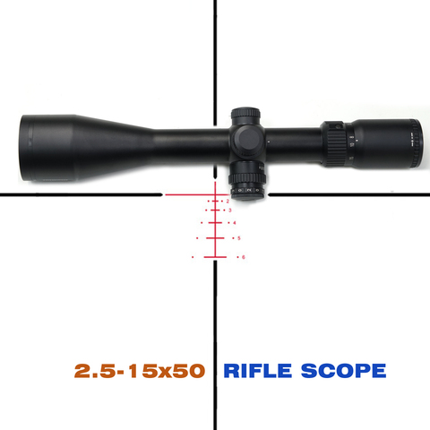 Бесплатная доставка, оптический прицел SKWoptics 2.5-15x50SFIR-AH с боковой фокусировкой, дальность действия ружья 30 мм, подсветка 308 .338, тактическая се... ► Фото 1/6