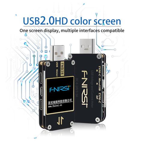 Измеритель тока и напряжения FNB38, USB тестовый er QC4 + PD3.0 2,0, PPS, проверка емкости, протокол быстрой зарядки ► Фото 1/6