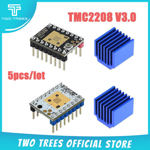 5 шт. TMC2208 MKS TMC2209 V2.0 шаговый двигатель StepStick UART ultra silent для Gen_L Robin Nano SKR V1.3 mini E3 для Ender 3 ► Фото 1/6