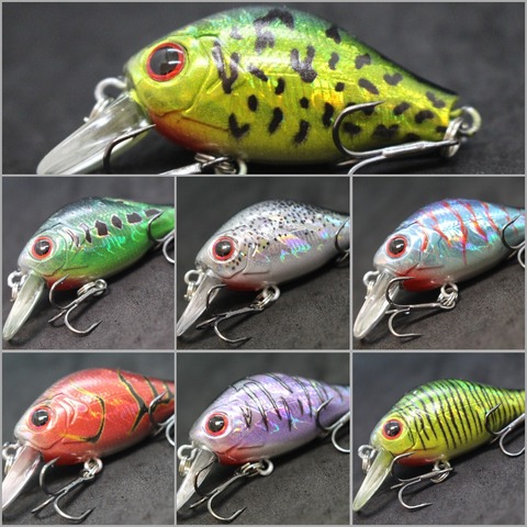 WLure 5,6 см 7g крошечные Crankbait вариант Цвета 0,5 метровой глубине 2 #8 тройные Крючки Карп широкий приманок для рыбалки приманки C564 ► Фото 1/6