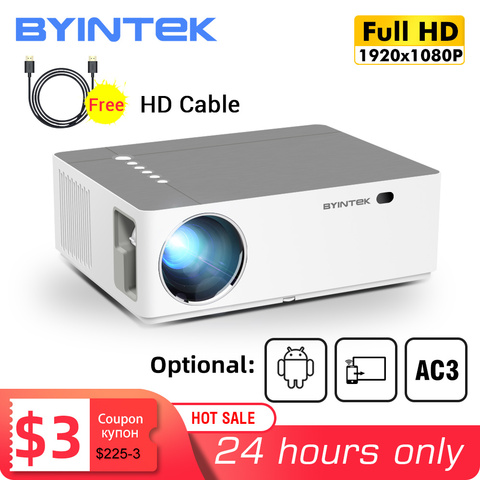BYINTEK К20 Full HD 1920 x 1080 пикселей с разрешением 4K 3D на Андроид c WiFi, Лазерный проектор для домашнего кинотеатра. проектор для смартфона ► Фото 1/6