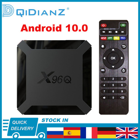 Android 10 X96Q 4K Smart TV BOX 1080P четырехъядерный ТВ-бокс Allwinner H313 2,4G беспроводной WIFI мультимедийный проигрыватель ► Фото 1/6