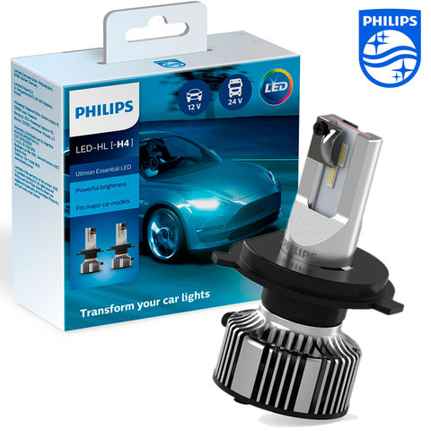 Автомобильные светодиодные лампы Philips Ultinon Essential LED H4 6500K (2 шт.) 11342UE2X2 ► Фото 1/6