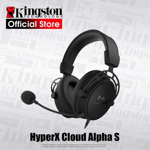 Игровая гарнитура Kingston HyperX Cloud Alpha S 7,1 с объемным звуком, гарнитура для электронных видов спорта с микрофоном для ПК и PS4 ► Фото 1/6