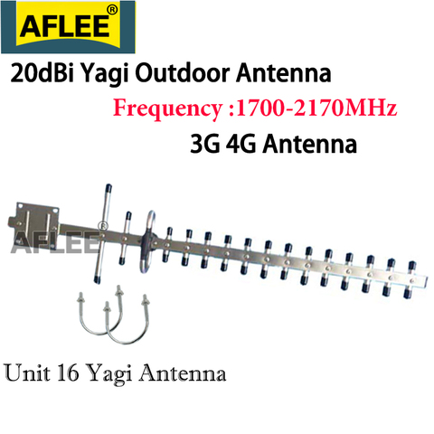 Антенна 3g 4g LTE 20dBi Gain 2100 3g Yagi 4g 3g 2100 1800 наружная антенна 3G 4g Lte внешняя антенна Yagi с N Female ► Фото 1/3