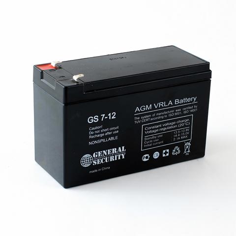 Свинцовый аккумулятор 12 вольт 7.2 Ah General Security GS (аккумуляторная батарея) ► Фото 1/1