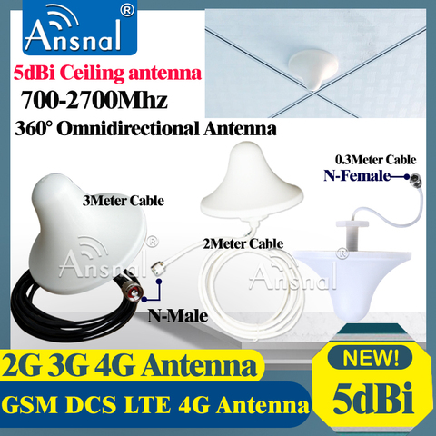 Антенна LTE Omni 2G 3G 4G, Внутренняя антенна для сотового телефона, усилитель сигнала GSM, антенна GSM с кабелем 0,3/2/3 метра ► Фото 1/6