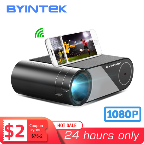 Портативный видеопроектор BYINTEK K9 Mini 1280x720P, светодиодный проектор для кинотеатра 1080P 3D 4K (опция, мульти-экран для Iphone ► Фото 1/6