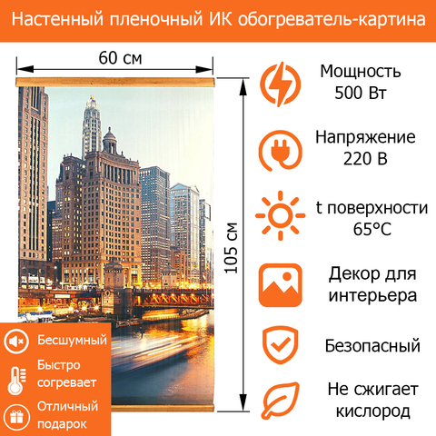 Пленочный инфракрасный обогреватель-картина 