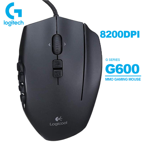 Проводная игровая мышь Logitech G600 MMO для ноутбука, геймерская мышь 8200DPI, оригинальные 17 программируемых кнопок для Windows Mac OS ► Фото 1/6