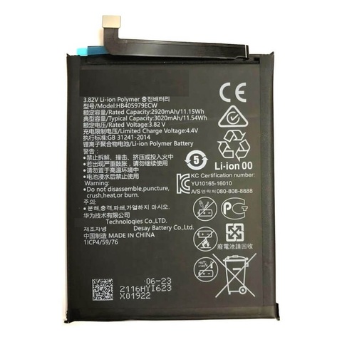 Аккумулятор для телефона Huawei HB405979ECW, 3020 мАч, для Honor 7A, Honor 6A, Высококачественная сменная батарея, перезаряжаемые батареи ► Фото 1/1