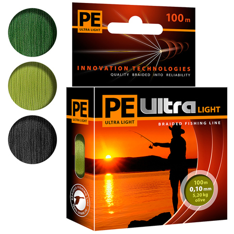 Плетеный шнур для рыбалки AQUA PE Ultra Light (100m) ► Фото 1/4