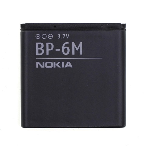Литиевая батарея Li-Po 3,7 V 1100 мА/ч, Батарея BP-6M BP 6M для Nokia 3250 6151 6233 6280 6288 9300i N73 N77 N93 ► Фото 1/2