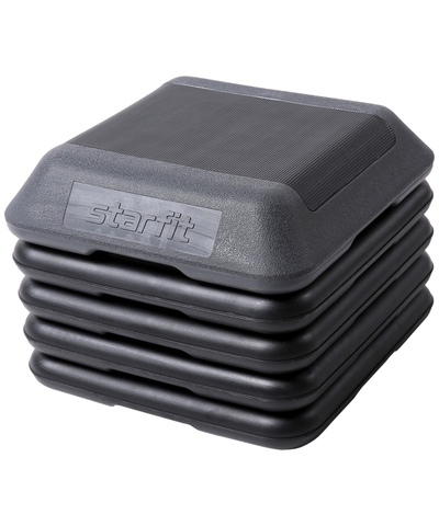 Степ-платформа Starfit Sp-401 40х40х30 см, 5-уровневая, квадратная, с обрезиненным покрытием ► Фото 1/6