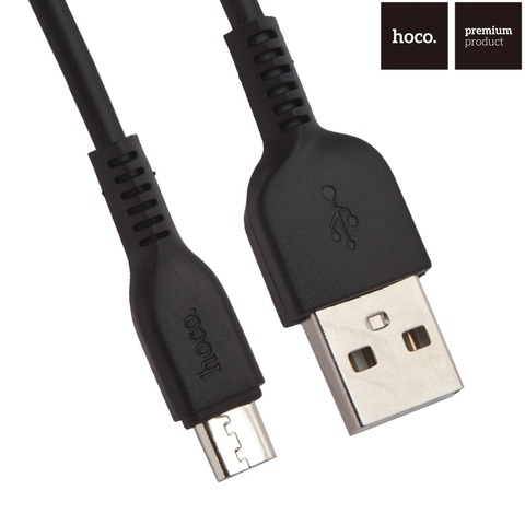 USB кабель 2.4А HOCO X20 Flash Micro Charging Cable (L=1M/2M) (белый, черный) ► Фото 1/5