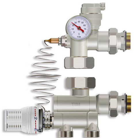Насосно-смесительная группа JH 1036, узел подмеса для теплого пола, отопления, (без насоса) подключение 1 1/2