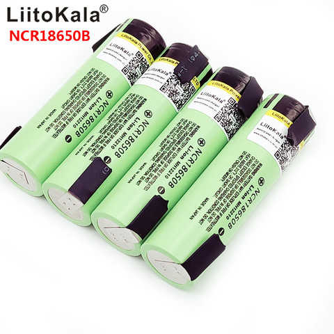 Литий-ионный аккумулятор liitokala 18650 3400, 3400 мАч, 3,7 В, NCR18650B, для фонарика + никеля DIY ► Фото 1/4