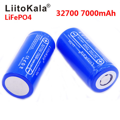 LiitoKala батарея LiFePO4, 32700, 3,2 в, 7000 мАч, 35 А, непрерывный разряд, максимальная мощность 55 А, брендовая батарея высокой мощности, 2022 ► Фото 1/6