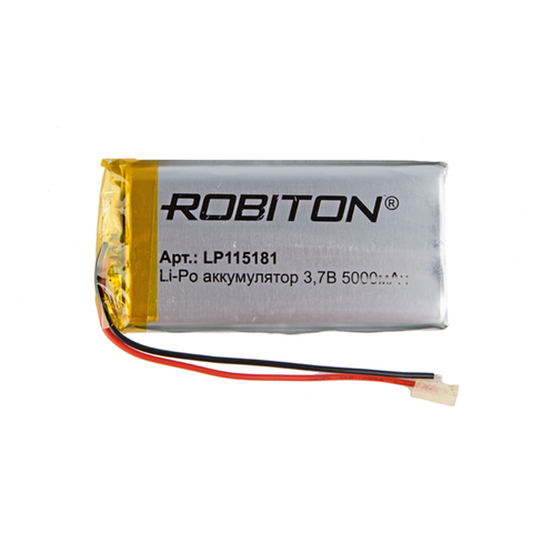 Литий-ионный полимерный аккумулятор LP115181 ROBITON ,Li-Pol призма со схемой защиты ► Фото 1/1