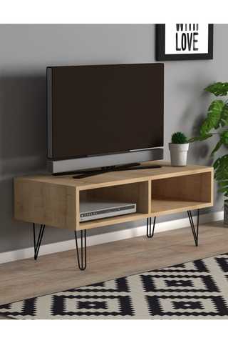 Крепление для журнального столика Fiona Tv Stand-Oak современные ножки для мебели Metal на профиль статическая краска MDF Материал Новая быстрая доста... ► Фото 1/3