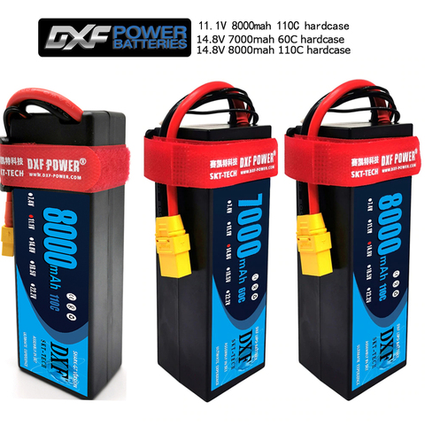 DXF 2S 3S 4S Lipo Аккумулятор 7,4 В 11,1 В 14,8 в 5200 мАч 6500 мАч 7000 мАч 50C-100C 60C-120C 110C-220C для Akku 8000 багги АВТОМОБИЛЯ ► Фото 1/6