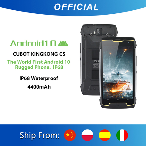 Cubot KingKong CS Google Android 10 система IP68 Водонепроницаемый телефон Смартфон 5 дюймов 4400мАч большая батарея Dual SIM Card Спортивный смартфон Защитный теле... ► Фото 1/6